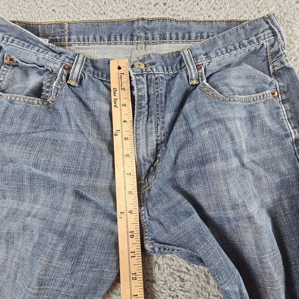 Levis 569 Jeans Mens 35x31* Blue Cotton Loose Straight Distressed Grunge Skater
